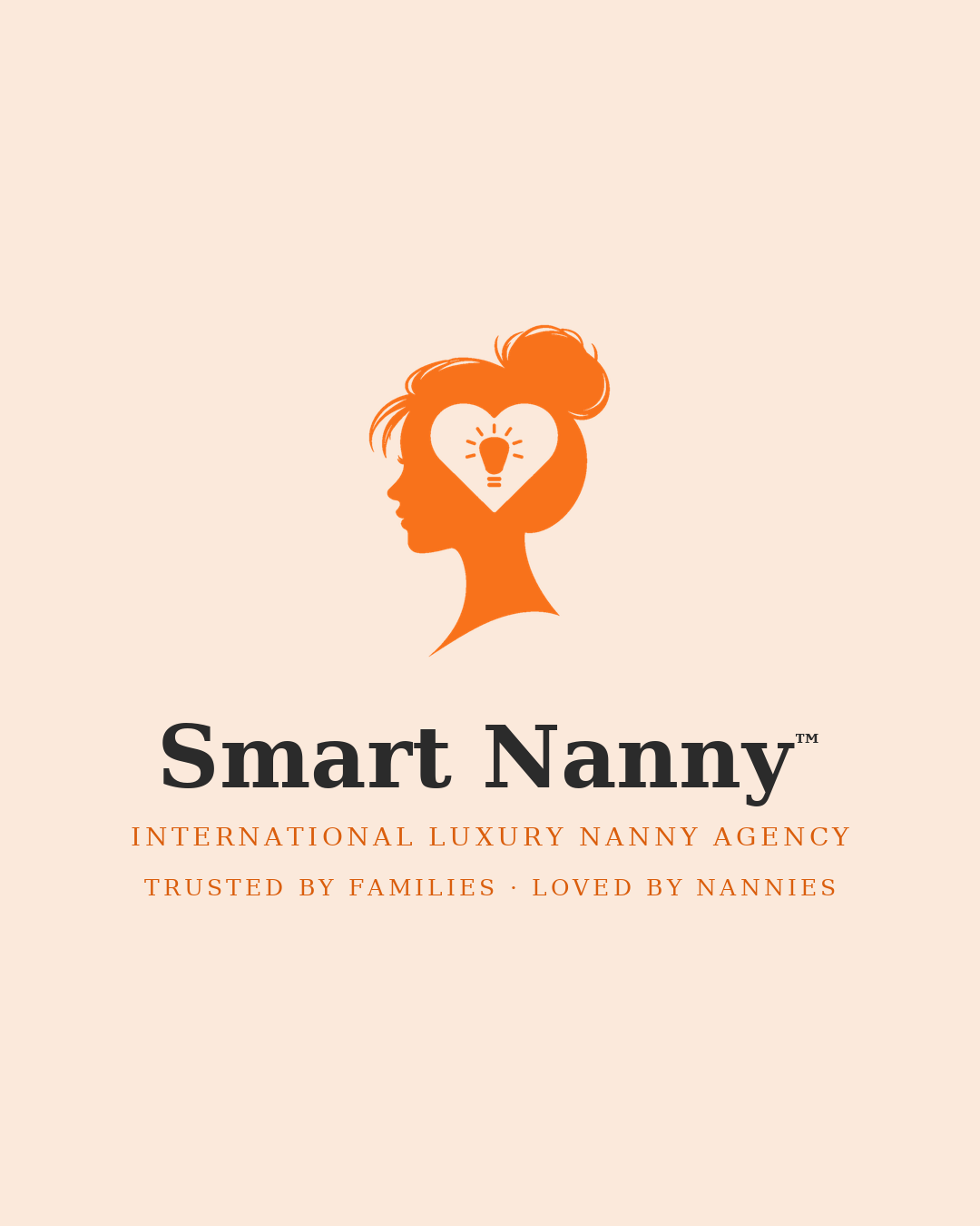Smart Nanny Instagram Portrait 4:5 banner (Peach)